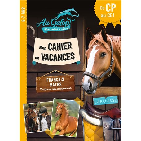 Cahier vacances AU GALOP du CP au CE1
