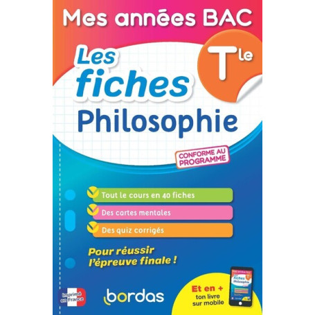 Mes années BAC - Les fiches Philosophie Tle