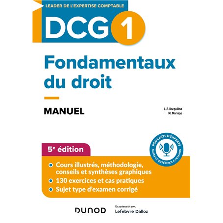 DCG 1 - Fondamentaux du droit - Manuel - 5e éd.