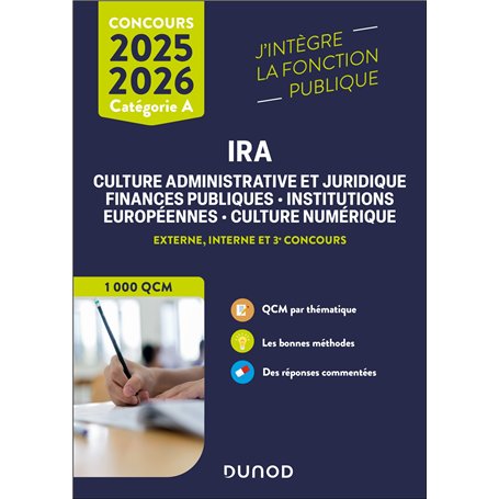 IRA 1000 QCM - Cat. A - Concours externe