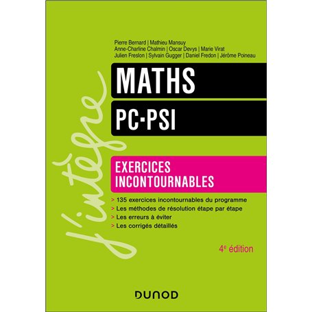 Maths - Exercices incontournables - PC-PSI - 4e éd.
