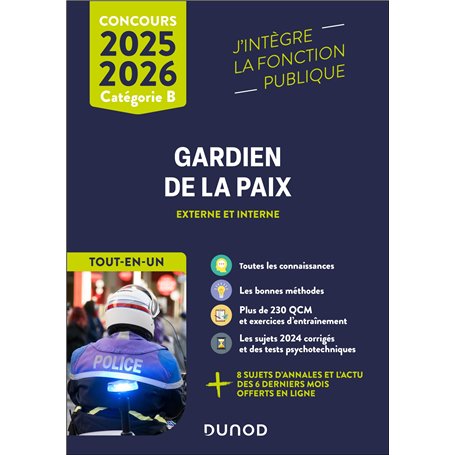 Concours Gardien de la paix 2025-2026 -Tout-en-un