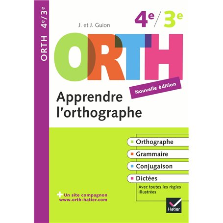 Apprendre l'orthographe 4e, 3e - ORTH 12,71 €