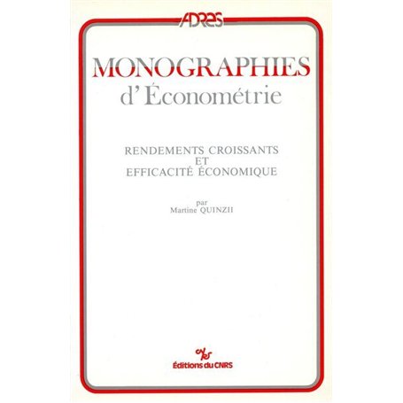 Rendements croissants et efficacité économique 21,04 €