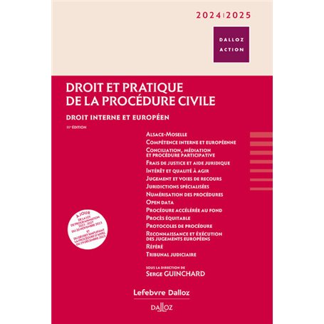 Droit et pratique de la procédure civile 2024/2025 - Droit interne et européen