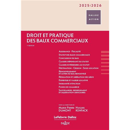 Droit et pratique des baux commerciaux 2025/2026. 7e éd.