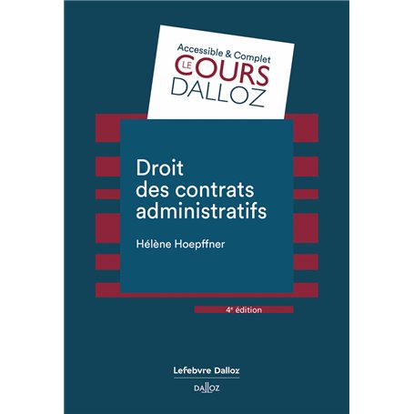 Droit des contrats administratifs. 4e éd.