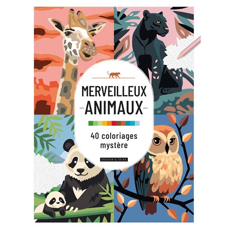 Merveilleux animaux - 40 coloriages mystère