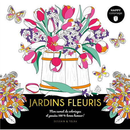 Happy coloriage Jardins fleuris