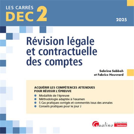 DEC 2 - Révision légale et contractuelle des comptes