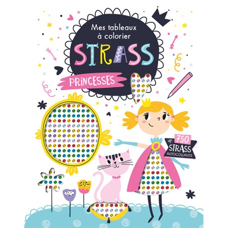 Princesses - Mes tableaux strass à colorier