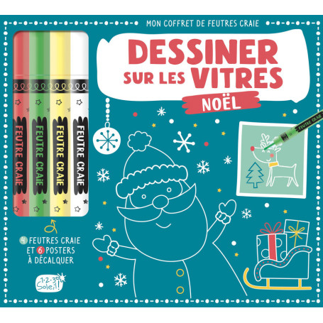 Mon coffret de feutres craie - Dessiner sur les vitres Noël NE