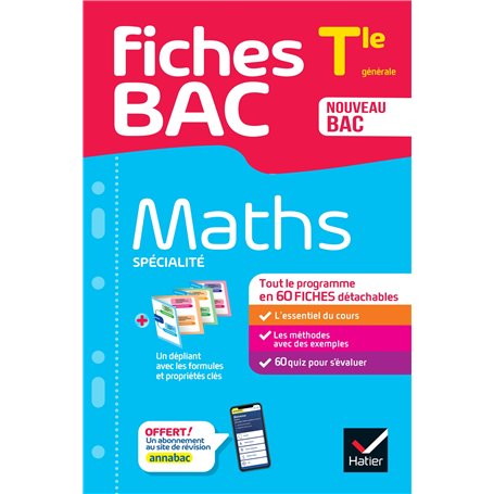 Fiches bac - Maths Tle (spécialité) - Bac 2026 6,07 €