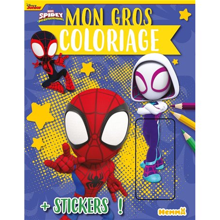 Marvel Spidey et ses amis extraordinaires - Mon gros coloriage + stickers ! (Team Spidey)