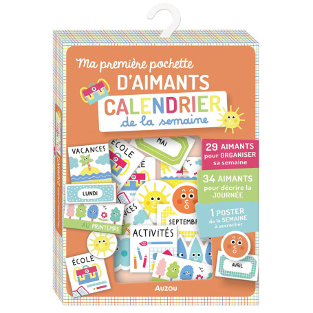 Ma première pochette d'aimants calendrier de la semaine