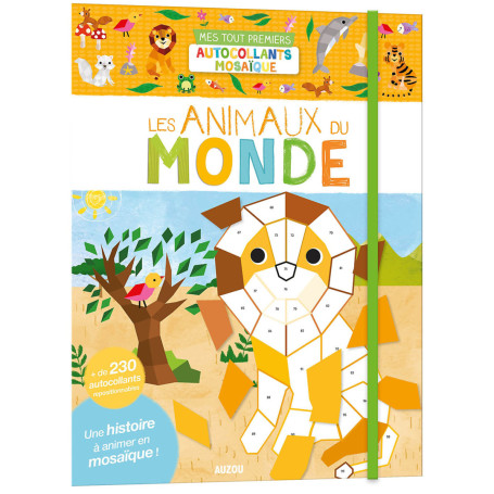 Mes tout premiers autocollants mosaïque - Les animaux du monde