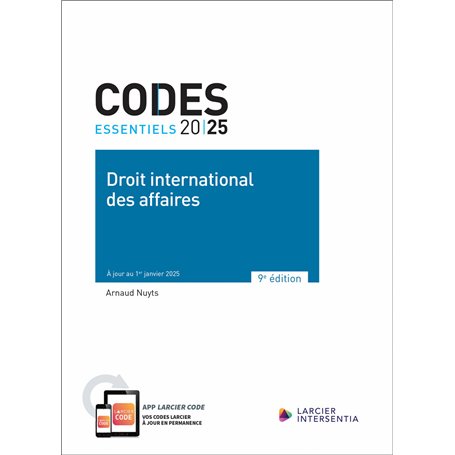 Code essentiel - Droit international des affaires 2025