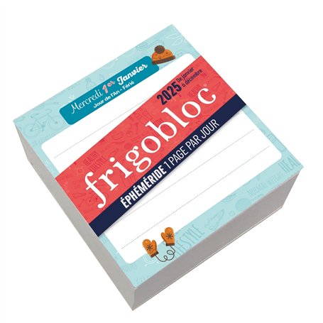 FRIGOBLOC - ÉPHÉMÉRIDE 1 PAGE PAR JOUR (de janv. à déc. 2025)