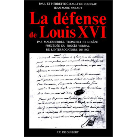 La défense de Louis XVI 18,20 €