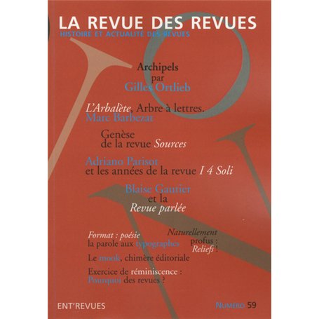 La revue des revues - numéro 59 15,17 €
