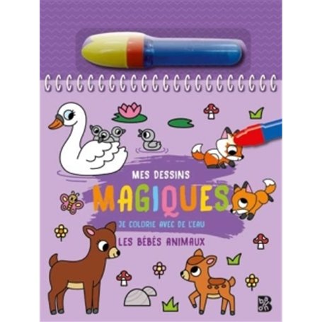 Je colorie avec de l'eau - Les bébés animaux