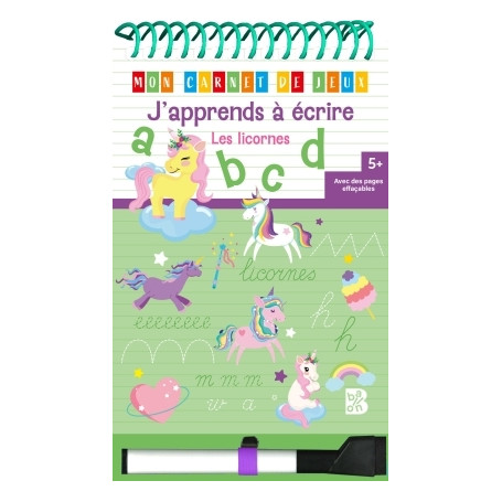 J'apprends à écrire avec les licornes