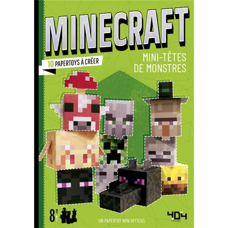 Minecraft - 10 papertoys mini-têtes de monstres