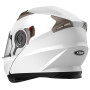 Casque Moto Modulable Homme ECE Homologué-YEMA YM-925 Casque Scooter Femme Adulte Double Visière-Blanc-XL
