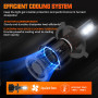 CAR WORK BOX H4 LED Ampoules 28000LM 130W LED Lampe Phares pour 12V Voiture, 6500K