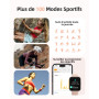 Parsonver Montre Connectée Femme avec 5ATM Étanche, Montre Sport pour Natation, 1,8" HD Smartwatch avec 100+ Sportifs, Sommeil, 
