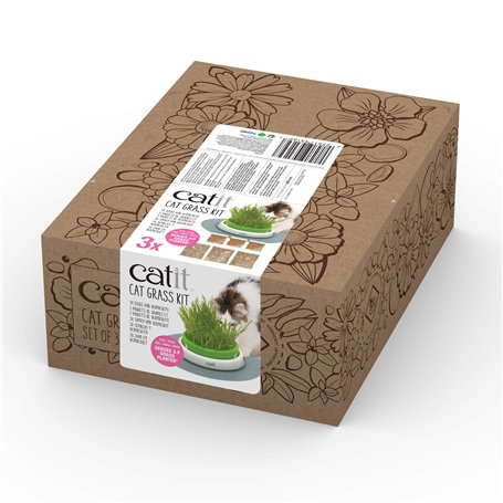 Catit Kit Herbe à Chat 3 Pièces