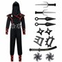 Spooktacular Creations Costume de Ninja de Luxe pour Enfants, Costume de Cosplay Ninja pour Garçons et Filles, Déguisement de Ni