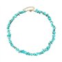 Mingjun Collier ras du cou turquoise fait main réglable pierre été plage collier pour femmes filles