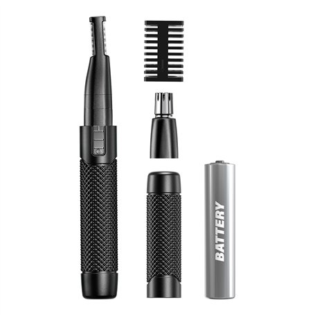 WAHL Manscaper 2 en 1 Tondeuse à sourcils et tondeuse à poils de nez tactique à double face avec batterie au lithium pour hommes