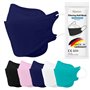 TubeRoo FFP2 Lot de 20 masques bleu foncé en forme de poisson - Fabriqué en Allemagne - Certifié CE - Boucles d'oreilles souples