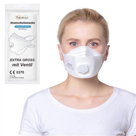 TubeRoo FFP2 Lot de 5 masques avec valve