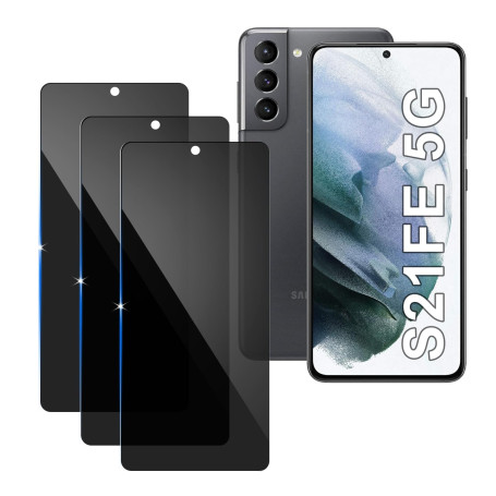[3 Pièces] Anti-Espion Verre Trempé pour Samsung Galaxy S21 FE