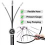 AMZOON Pompe à Vélo Pompe a Velo avec Manometre Tuyau Rallongé Mini Pompe Vélo Adapté pour Schrader et Presta Valve Pompe Velo a