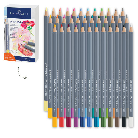 Faber-Castell Goldfaber Boîte de 36 Crayons Aquarelle Aqua