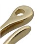 BQLZR Golden 60mm Length Rentro Solid Brass Fish Hook Key Chain U Hook Clip Holder
