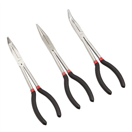 Amazon Basics Lot de 3 Pinces à Bec Effilé Longue Noires