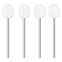 Lot de 4 brosses de toilettes ergonomiques avec manche en acier inoxydable pour salle de bain ergonomiques et durables Blanc
