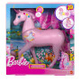 Barbie Licorne Sons et Lumières avec 20 combinaisons interactives de lumières, sons et musique, effets activés en appuyant sur d