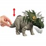 Mattel Jurassic World : Renaissance, Figurine articulée Spiclypeus Rugissement féroce, dinosaure avec coup de tête activé en bou