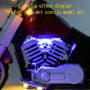 GEAMENT Jeu De Lumières Compatible avec Harley Davidson Fat Boy - Kit D'éclairage LED Compatible avec Lego Creator Expert 10269 
