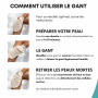 Gant Exfoliant Corps Soie, Gant de Crin, Hammam - Exfoliant Gommage Efficace Corps et Visage en Soie Naturelle, Femme et Homme, 