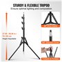 VEVOR Kit d'Éclairage Softbox Professionnel 400 x 400 mm avec Ampoules LED 45 W, Couleur Réglable 3000-6500 K, Support Trépied,