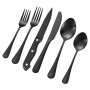 VEVOR Ménagère 48 pièces, couverts en acier inox de qualité alimentaire, finition miroir, lavables au lave-vaisselle, avec coute