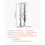 VEVOR Sabot Charpente, Lot de 50, Support de Solive, Taille Interne 40x38x199 mm, Étriers de Solive avec Revêtement Antirouille,