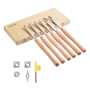 VEVOR Outils Tournage pour Tour à Bois, 6 PCS, Ciseaux à Bois avec Fraises en Carbure Ronds et Carrés Diamantés, Coffret de Rang